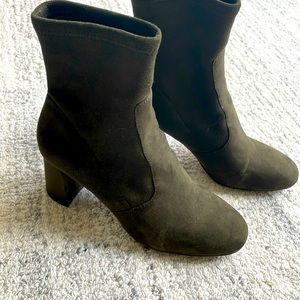 Ann Taylor suede ankle boots. 5.5. Wore a few times inside the office.